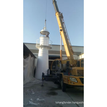 GFRP lighthouse tower beacon with solar powered led lantern for sale